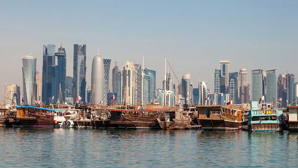 Doha city skyline, Qatar